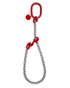 Anschlagkette mit Aufhängering, Verbindungsglied, Kettenverbinder und Laufhaken, 1-strängig, Typ ES-1L