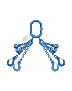 Anschlagkette mit Gabelkopfhaken, Aufhängering, Verbindungsglied und Verkürzungshaken, 4-strängig, Typ ES-4DP