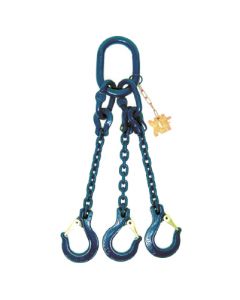 Anschlagkette mit Gabelkopfhaken, Aufhängering und Verbindungsglied, Gk 12, Typ Maxnorm,  3-strängig, Typ ES-3AT