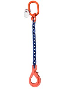 Anschlagkette mit Aufhängering und Automatikhaken, Gk 10, 1-strängig, Typ ES-1MU