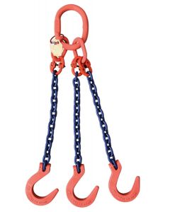 Anschlagkette mit Aufhängering und Weitmaulhaken, Gk 10, 3-strängig, Typ ES-3SU