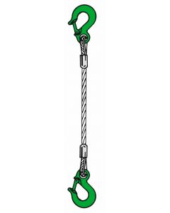 Anschlagseile beiders. Ösenhaken Typ OHC, verzinkt, Abb. 36, nach DIN EN 13414-1