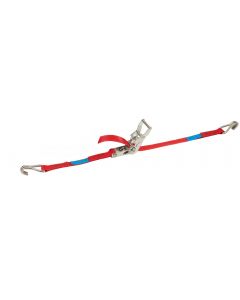 Verzurrsystem mit Niro-Drahthaken 2-teilig, 25 mm Bandbreite, Zurrkraft LC 600 daN - Edelstahl -