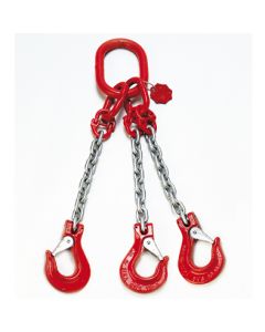 Anschlagkette mit Gabelkopfhaken, Aufhängegarnitur und Verbindungsglied, 3-strängig, Typ ES-3A