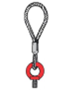 Anschlagseile einers. Schlaufe, anders. hochfeste Ringschraube, mit dreier Pressung, verzinkt, Abb. 32 nach DIN EN 13414-1