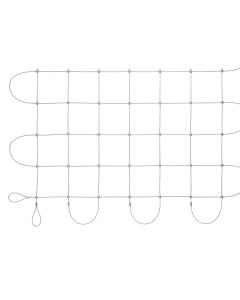 Edelstahlnetze mit Aluklemmen-Quadrat-125 x 125 mm-3.0 mm
