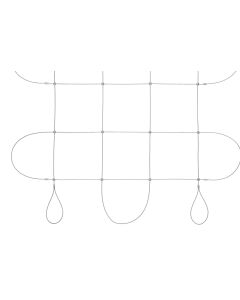 verzinkte Netze mit Aluklemmen-Quadrat-200 x 200 mm-4.0 mm