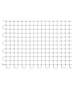 verzinkte Netze mit Aluklemmen-Quadrat-50 x 50 mm-3.0 mm