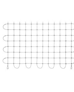verzinkte Netze mit Aluklemmen-Quadrat-75 x 75 mm-4.0 mm