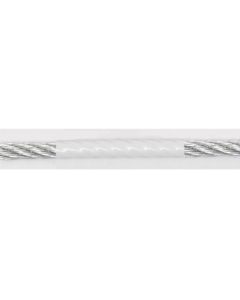 Niro-Drahtseil 7x7 mit PVC-ummantelung weiß