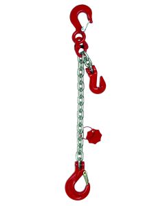 Anschlagkette  mit Gabelkopfhaken, Verkürzungshaken und Verbindungsglied, 1-strängig, Typ ES-1GV