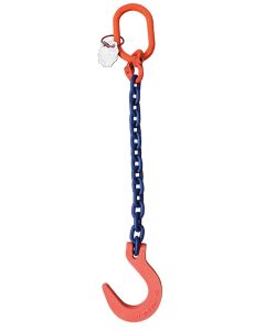 Anschlagkette mit Aufhängering und Weitmaulhaken, Gk 10, 1-strängig, Typ ES-1SU