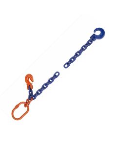 Rückekette mit Ring und Schlitzhaken, zum Verkürzen, mit Vierkantkette, Gk 10