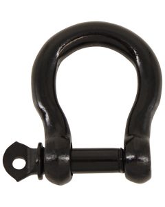 Geschmiedete Schäkel, schwarz, mit Augbolzen in normaler  Handelsausführung, geschweifte Form