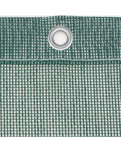 Luftdurchlässige Plane aus PVC-beschichtetem Gittergewebe 420 g/m², Farbe: grün - Standardgröße -