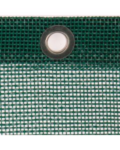 Luftdurchlässige Plane aus PVC-beschichtetem Gittergewebe 295 g/m², Farbe: grün - Standardgröße -