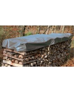 Leichte wasserdichte Abdeckplane für  Holzabdeckung Farbe: grau - Standardgröße -