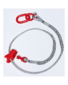Chokerseil Typ DFSO einerseits mit Ring, anderseits mit  Chokernippel und Seilgleitöse