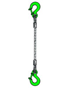 Anschlagseile beiders. Ösenhaken Typ OHC, verzinkt, Abb. 36, nach DIN EN 13414-1