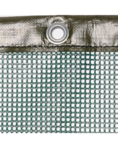 Luftdurchlässige Plane aus PVC-beschichtetem Gittergewebe 600 g/m², Farbe: grün - Standardgröße -