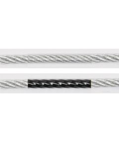 Edelstahlseil (Nirosta) PVC-ummantelt Farbe: transparent oder schwarz