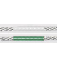 Drahtseile verzinkt  PA 6 (Polyamid)-ummantelt Farbe: weiß und grün