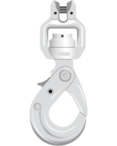 Wirbel-Sicherheitslasthaken Typ XLBA mit Gabelkopf, Gk 8, EN 1677-3