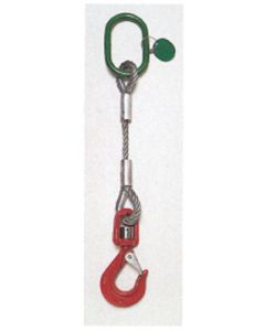 Anschlagseile einers. Ring, anders.  anders. Wirbelhaken mit Scheibe, verzinkt, Abb. 38, nach DIN EN 13414-1