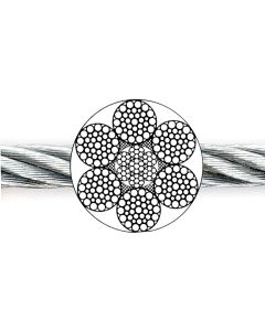 Edelst-Drahtseil 6 x 36 Warr. + 1 SE Werkstoff 1.4401 (AISI 316)