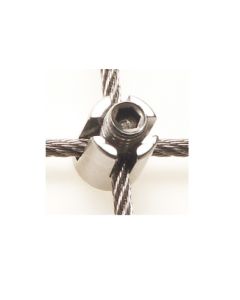 Niro-Kreuzklemme mit  Innensechskantschraube