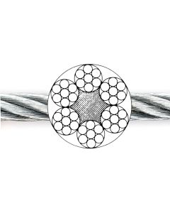 Drahtseil 6x7 M+1 SE (WSC) (7x7),  verzinkt,  EN 12385-4 früher: DIN 3055