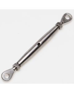 Niro-Wantenspanner mit 2 Ösenschrauben oder 2 Augschrauben