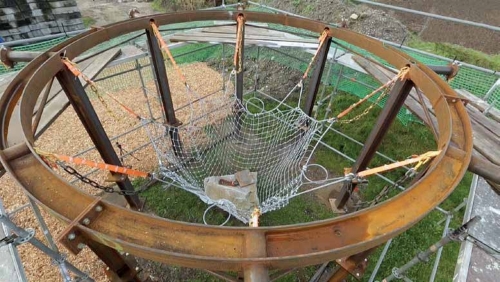 Auffangnetz im Prüftest