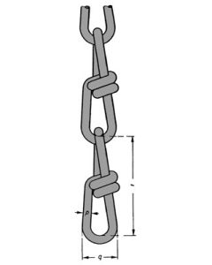 Knotenketten  ähnlich DIN 5686, galvanisch verzinkt