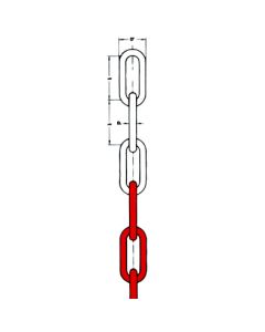 Stahlkette als Abgrenzungskette rot/weiß